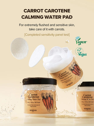 Carrot Carotene Calming Water Pad (60 Pads) - SKINFOOD