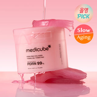 MEDICUBE PDRN Pink Collagen Toning Gel Toner Pad (70 Pads)